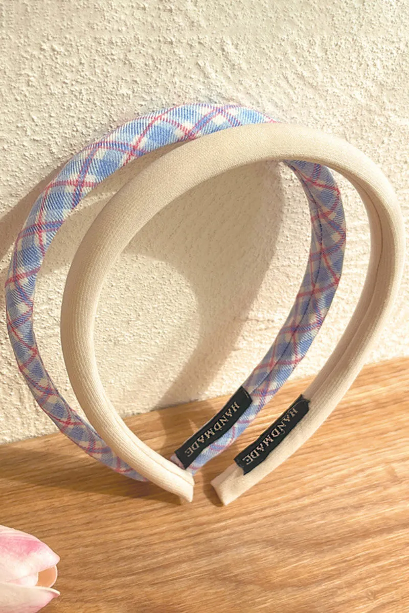 6PCS PLAID PATTERN HEADBAND, 6PCS PER 1 PACK