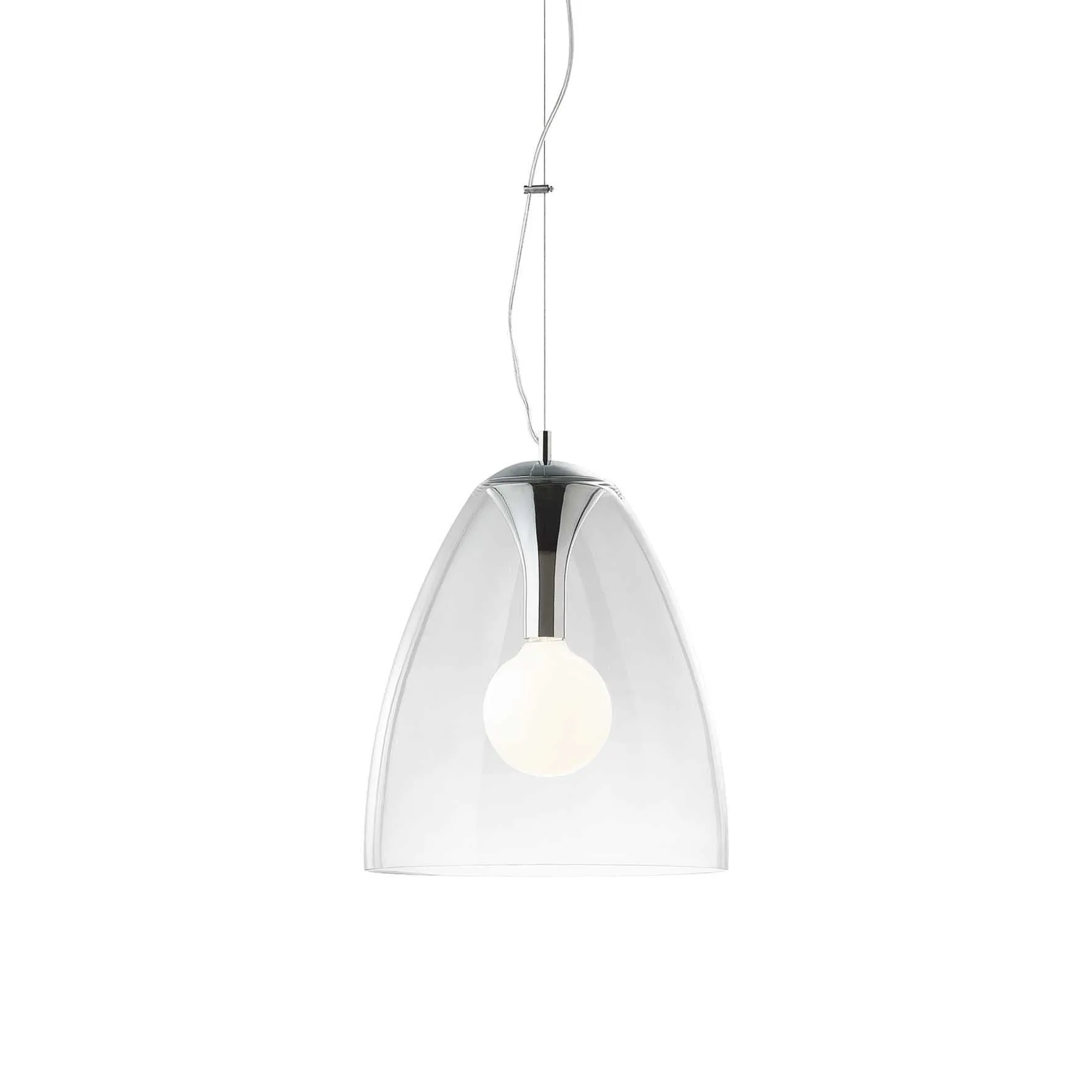 Audi-20 Pendant Ceiling Light -  Clear/Fade Chrome Finish, IP20