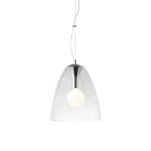 Audi-20 Pendant Ceiling Light -  Clear/Fade Chrome Finish, IP20
