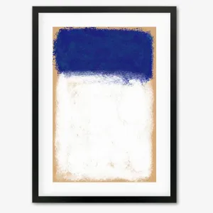 Beige On Blue Rothko Black Framed Art