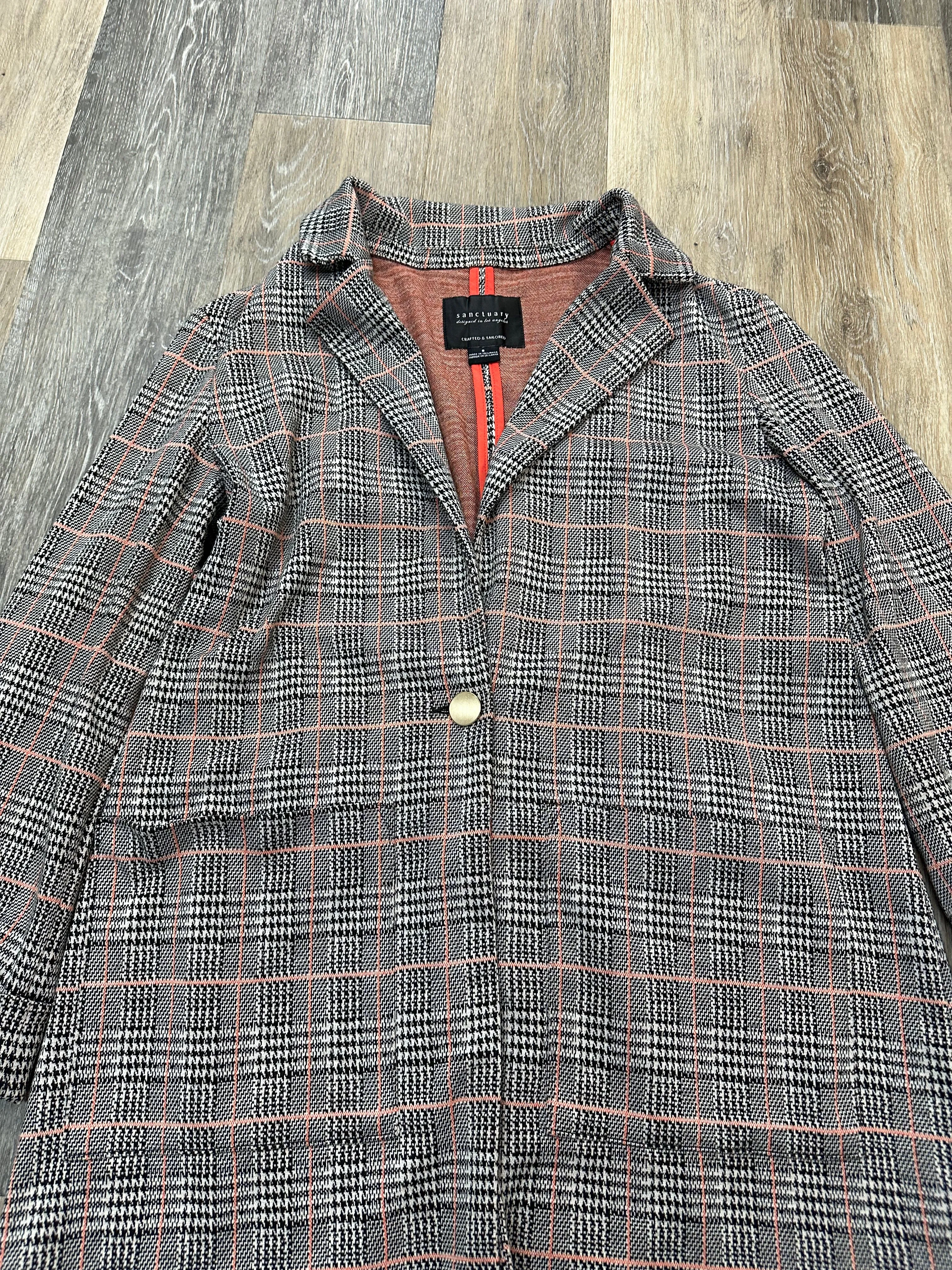 Blazer By Sanctuary In Plaid Pattern, Size: S