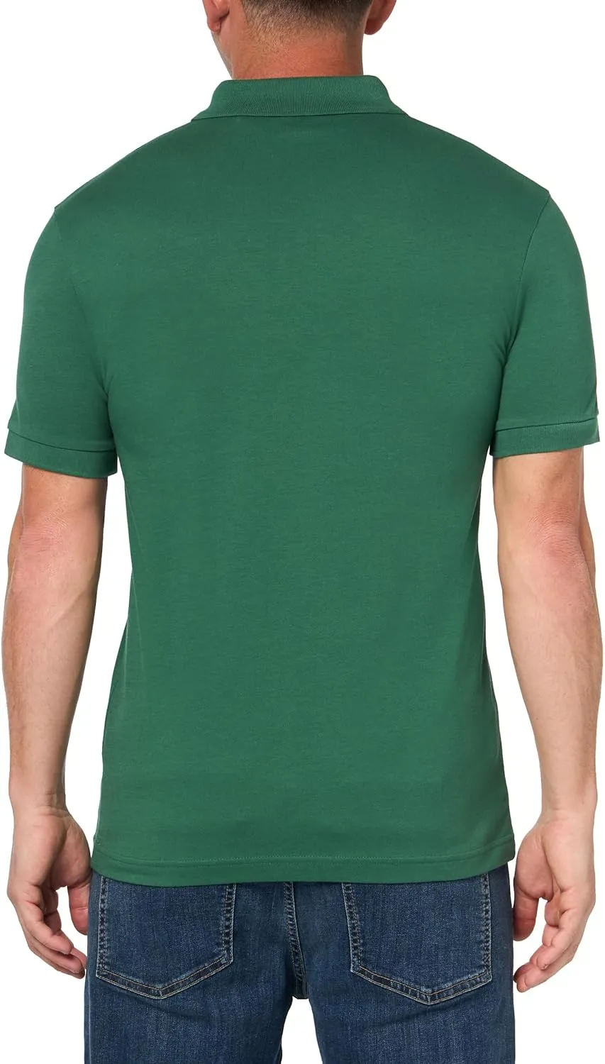 BOSS Men's Square Patch Logo Slim Fit Pique Polo Shirt