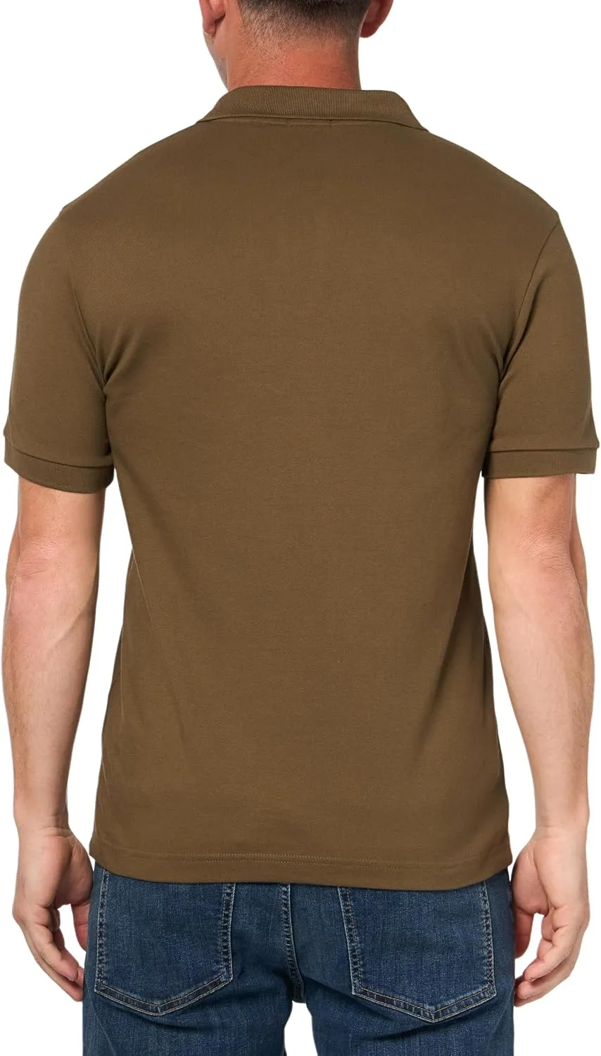 BOSS Men's Square Patch Logo Slim Fit Pique Polo Shirt