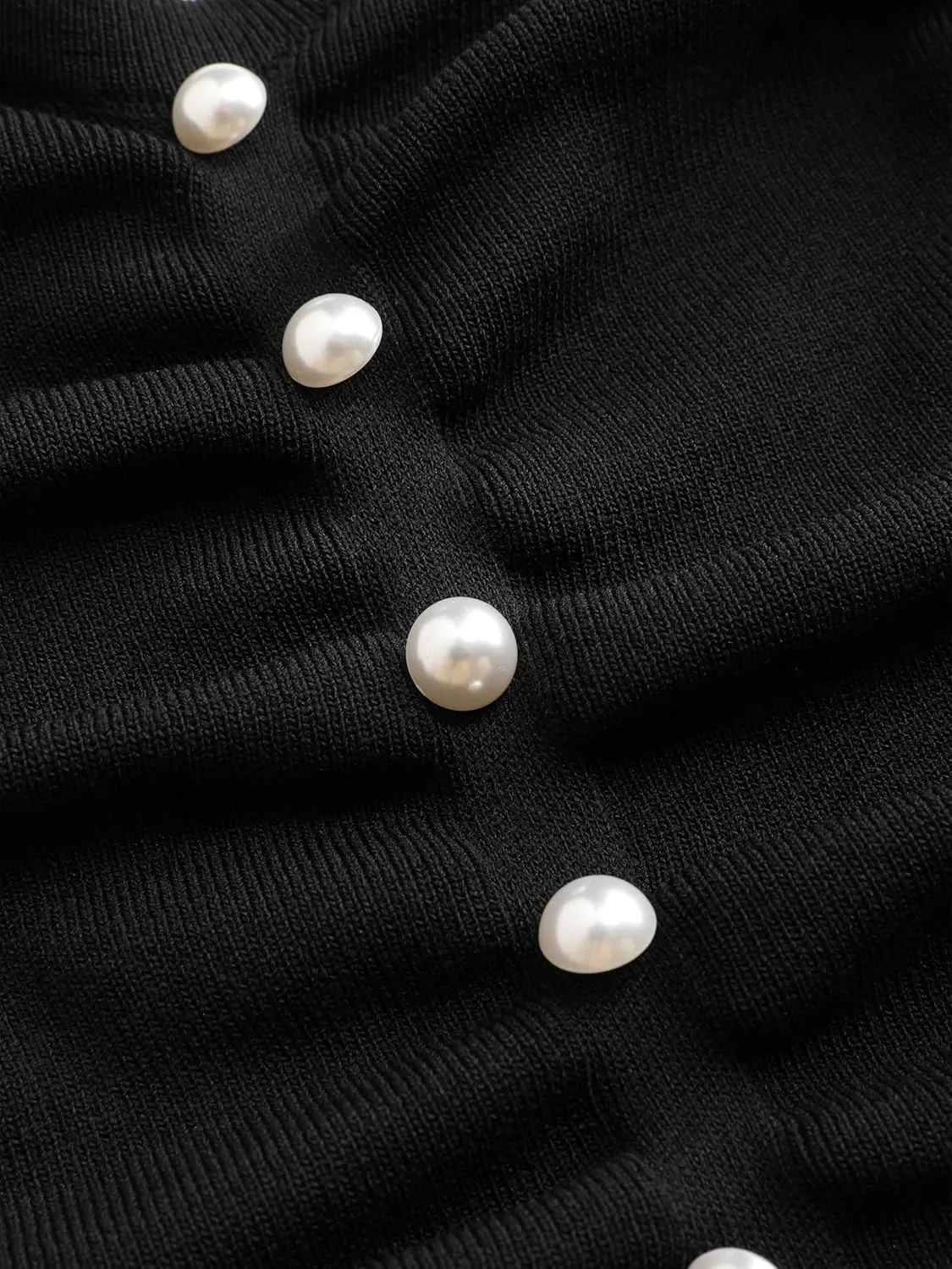 CIDER Women's Tube Crop Tops for Women Faux Pearl Split Strapless Ruched Going Out Tops Knit Summer Top Trendy 2025