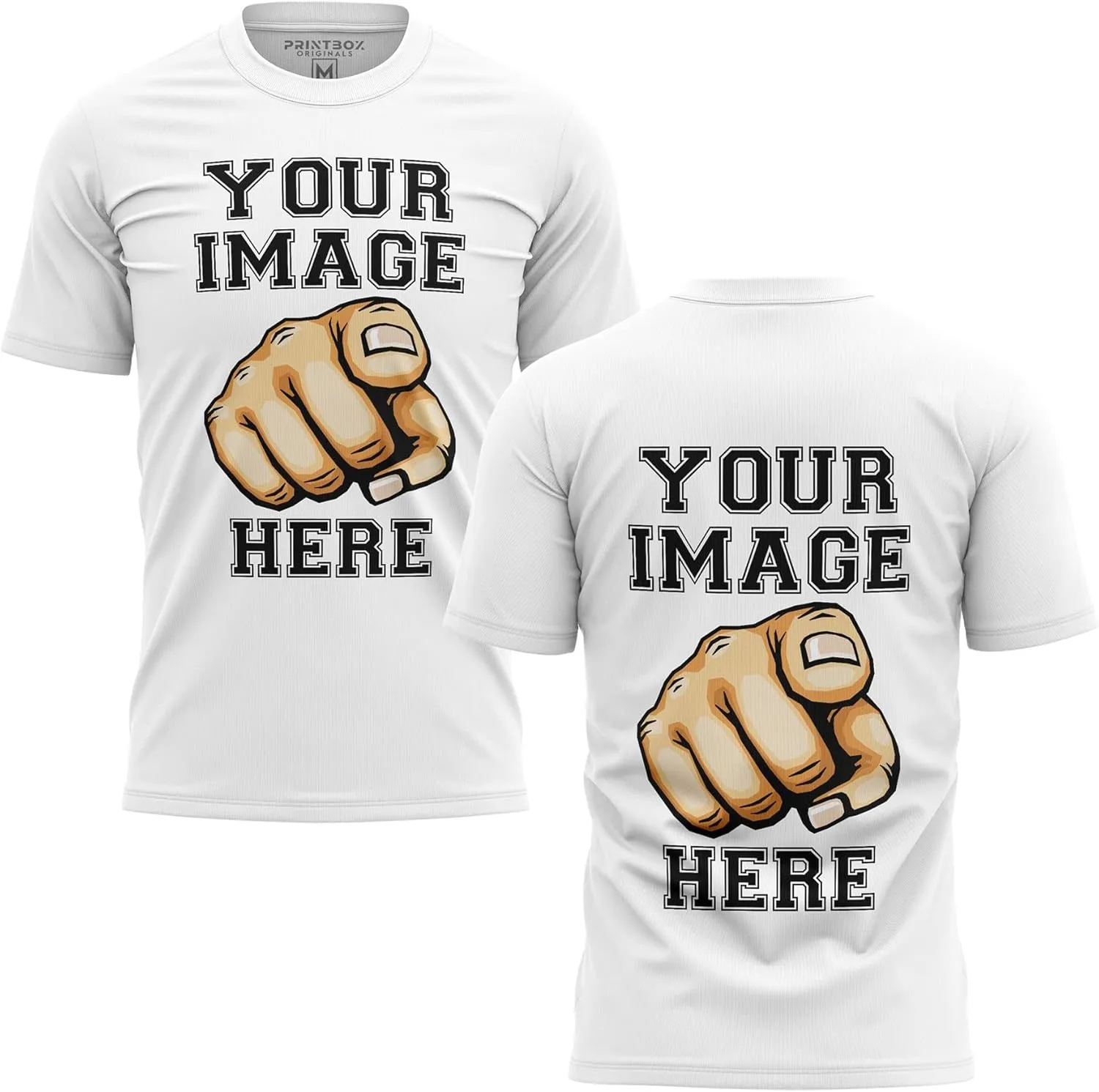 Custom Shirt for Men, ADD Your Image to Front and Back Printing, Customized Tshirts Design Your Own