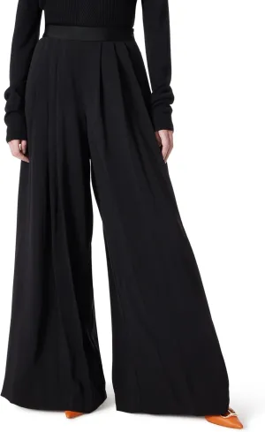 DEE OCLEPPO Women's Alex Pleated Wide Leg Pant with Side Zip Standard