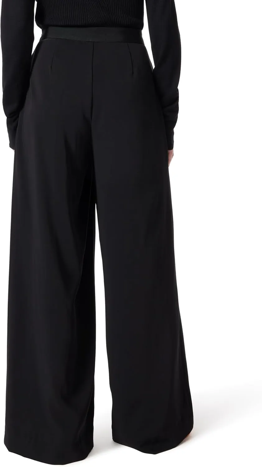 DEE OCLEPPO Women's Alex Pleated Wide Leg Pant with Side Zip Standard