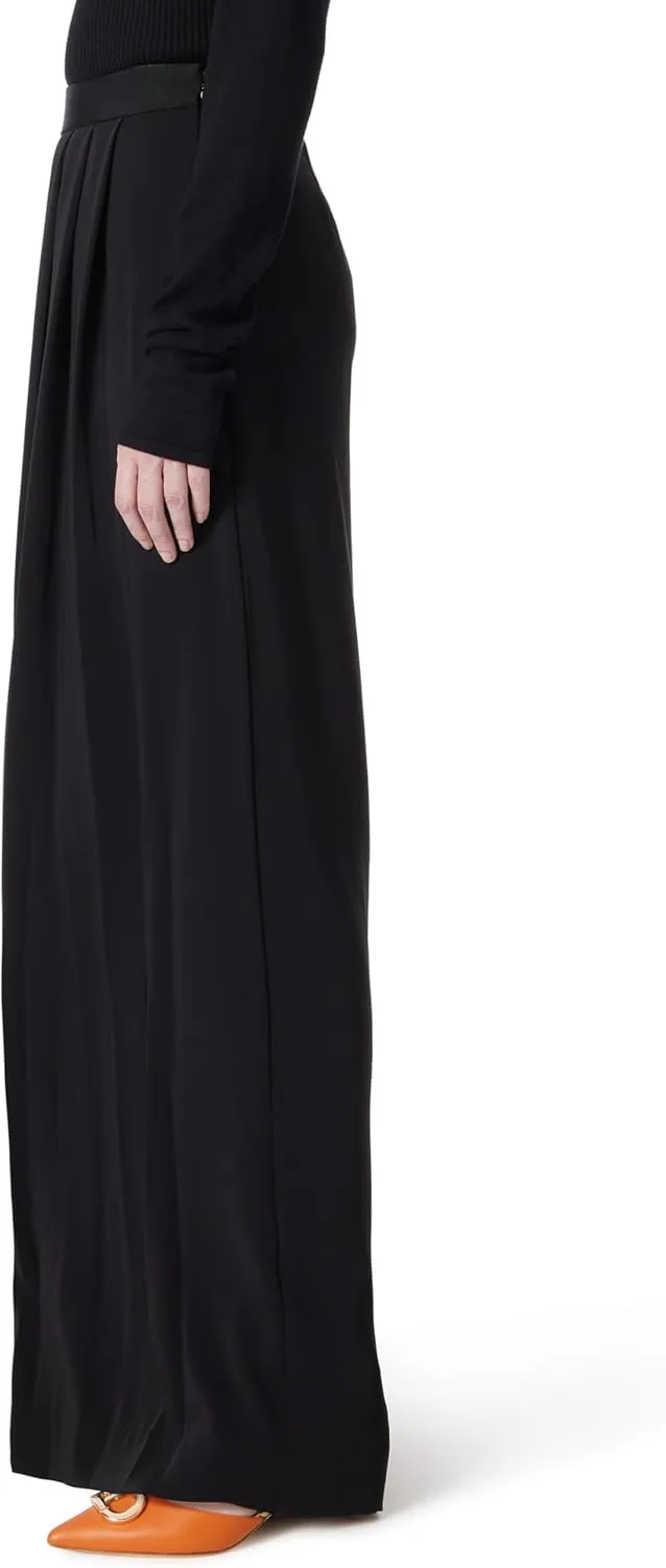 DEE OCLEPPO Women's Alex Pleated Wide Leg Pant with Side Zip Standard