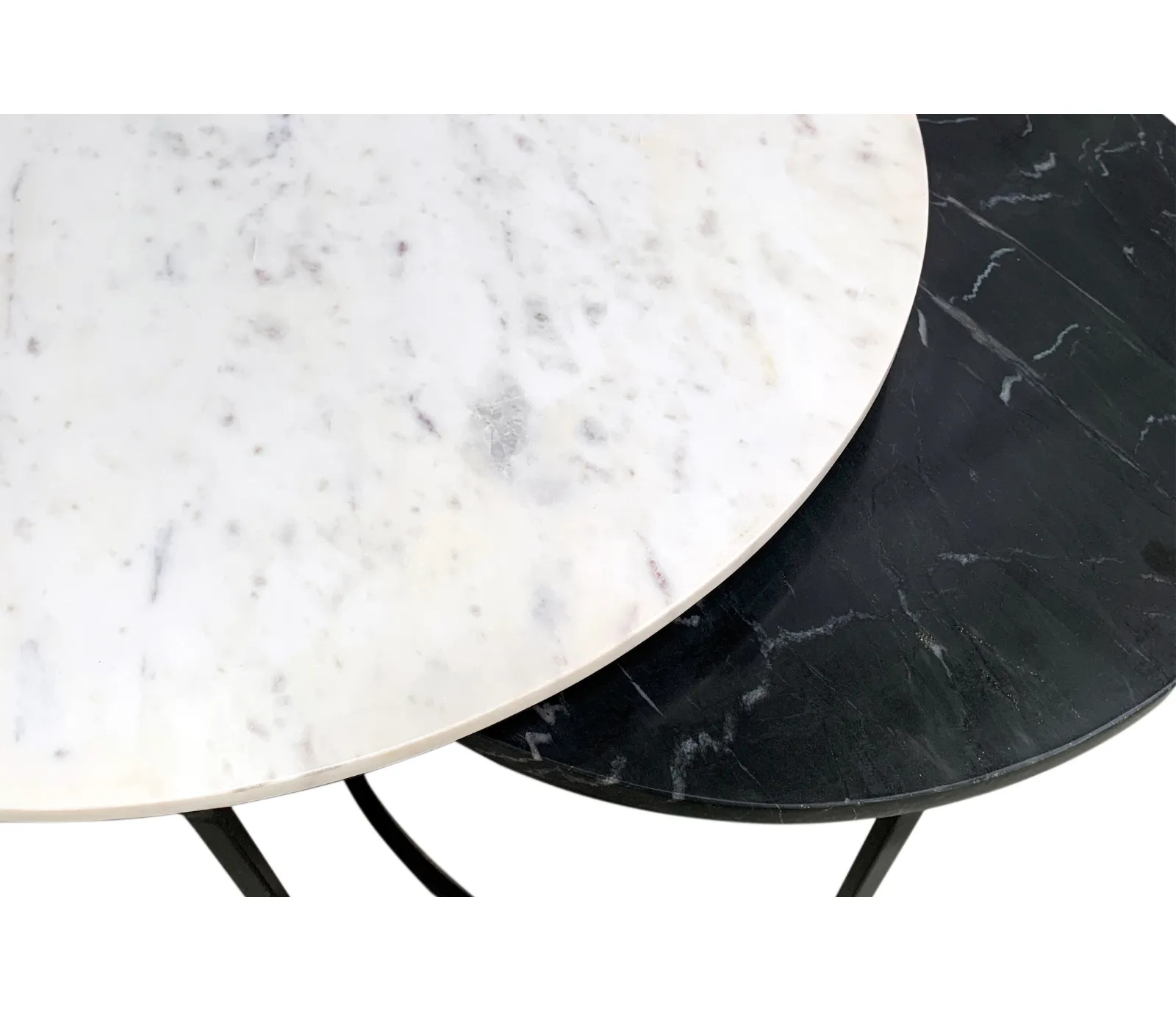 Delaney Nesting Coffee Table - White / Black