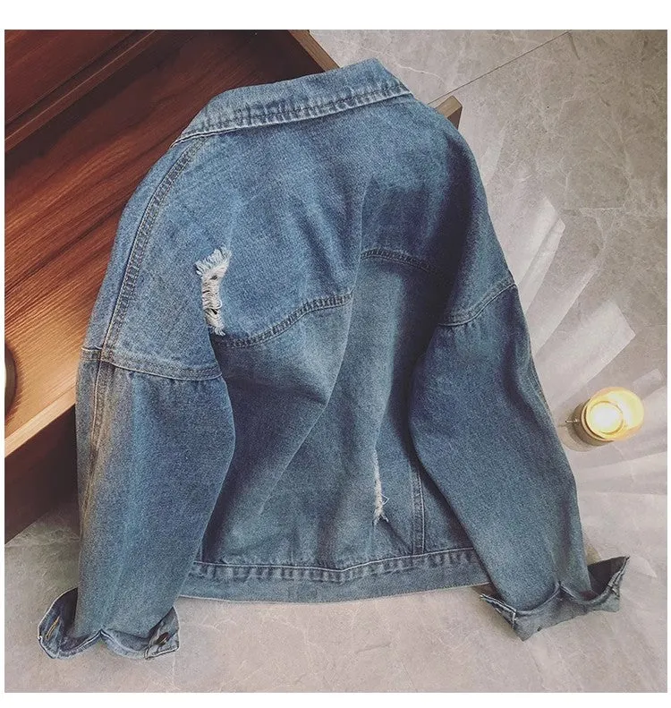 Denim jacket women's new casual jacket tops    S4931