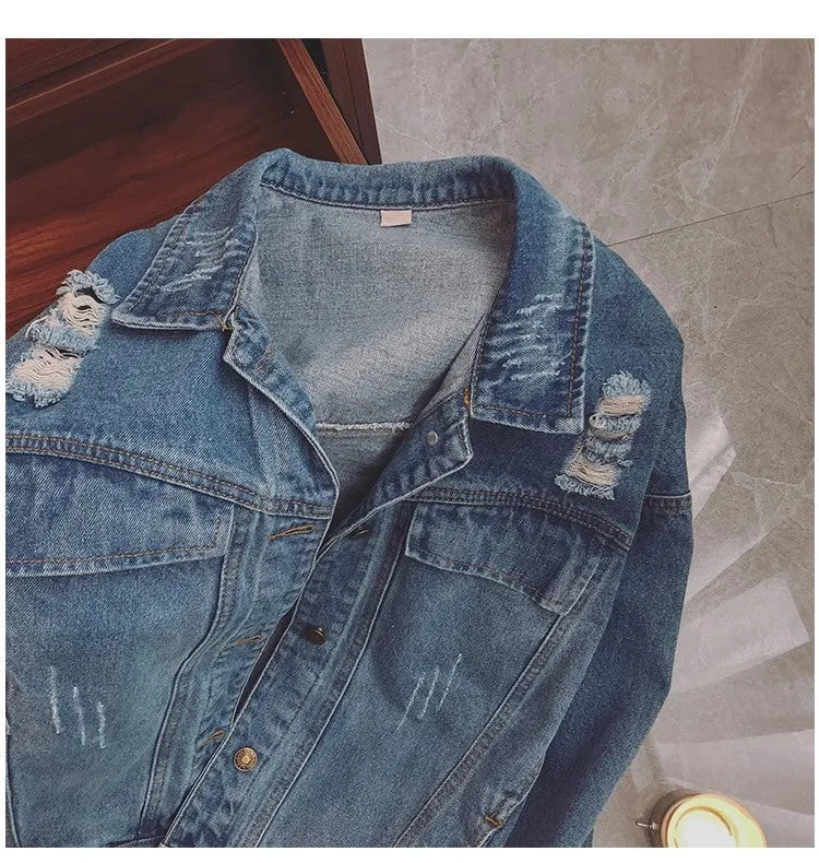 Denim jacket women's new casual jacket tops    S4931
