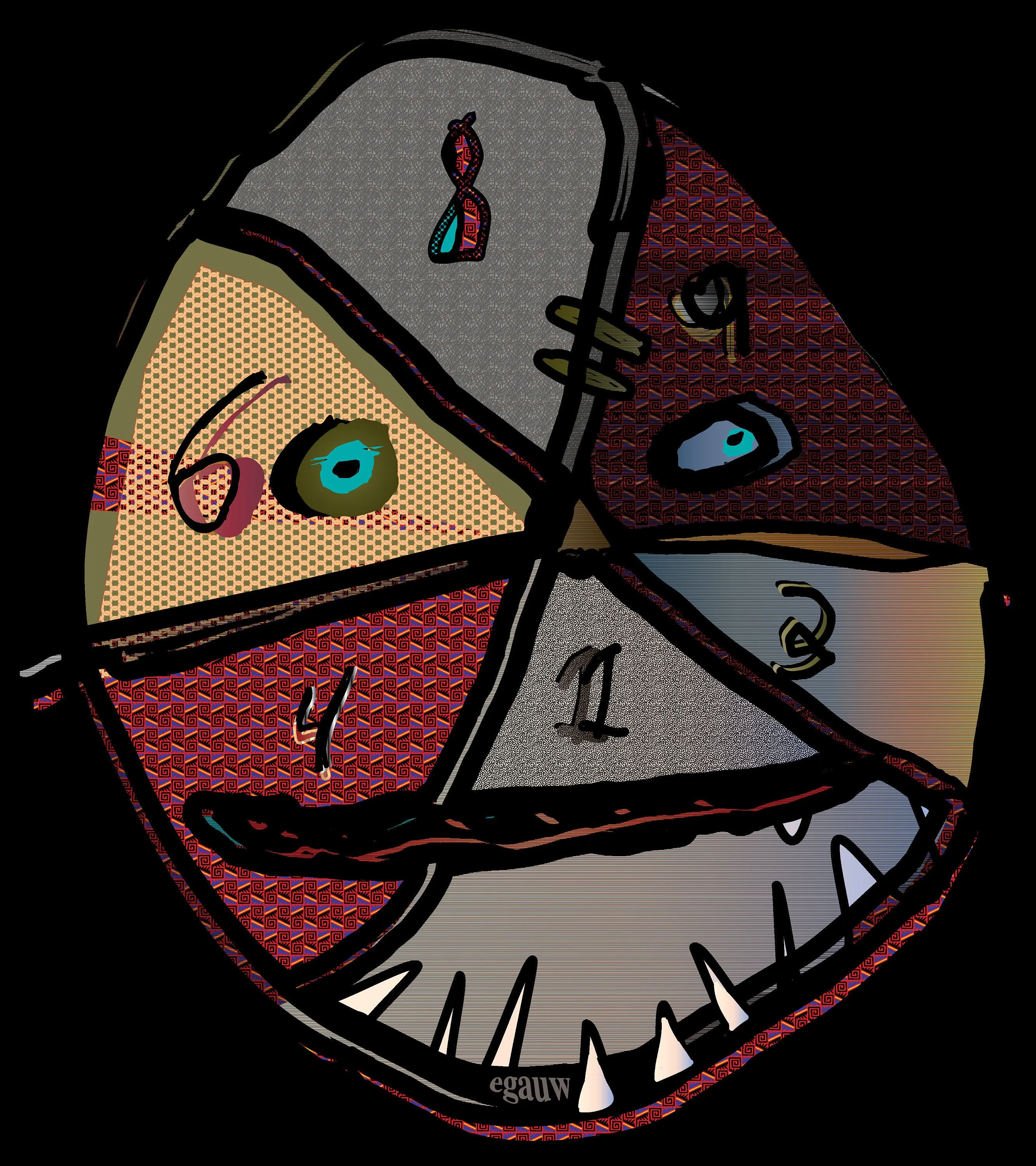 Egauw Facer Vinyl Sticker 5"