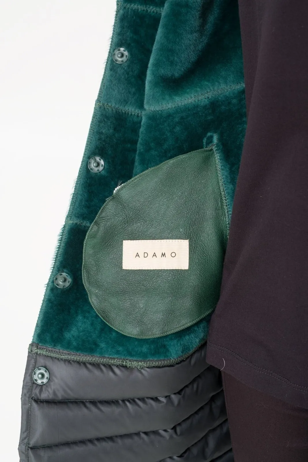 Emerald Green Long Shearling Coat