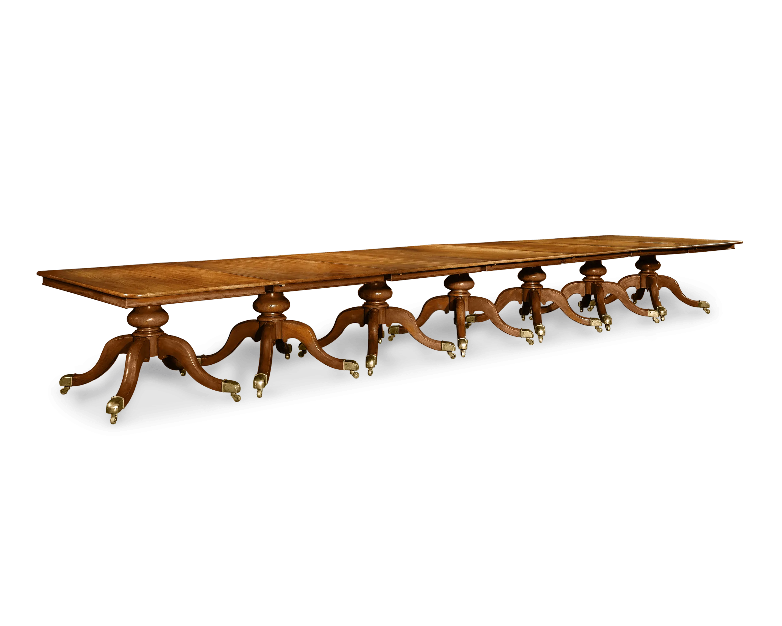 English Regency Mahogany Pedestal Dining Table
