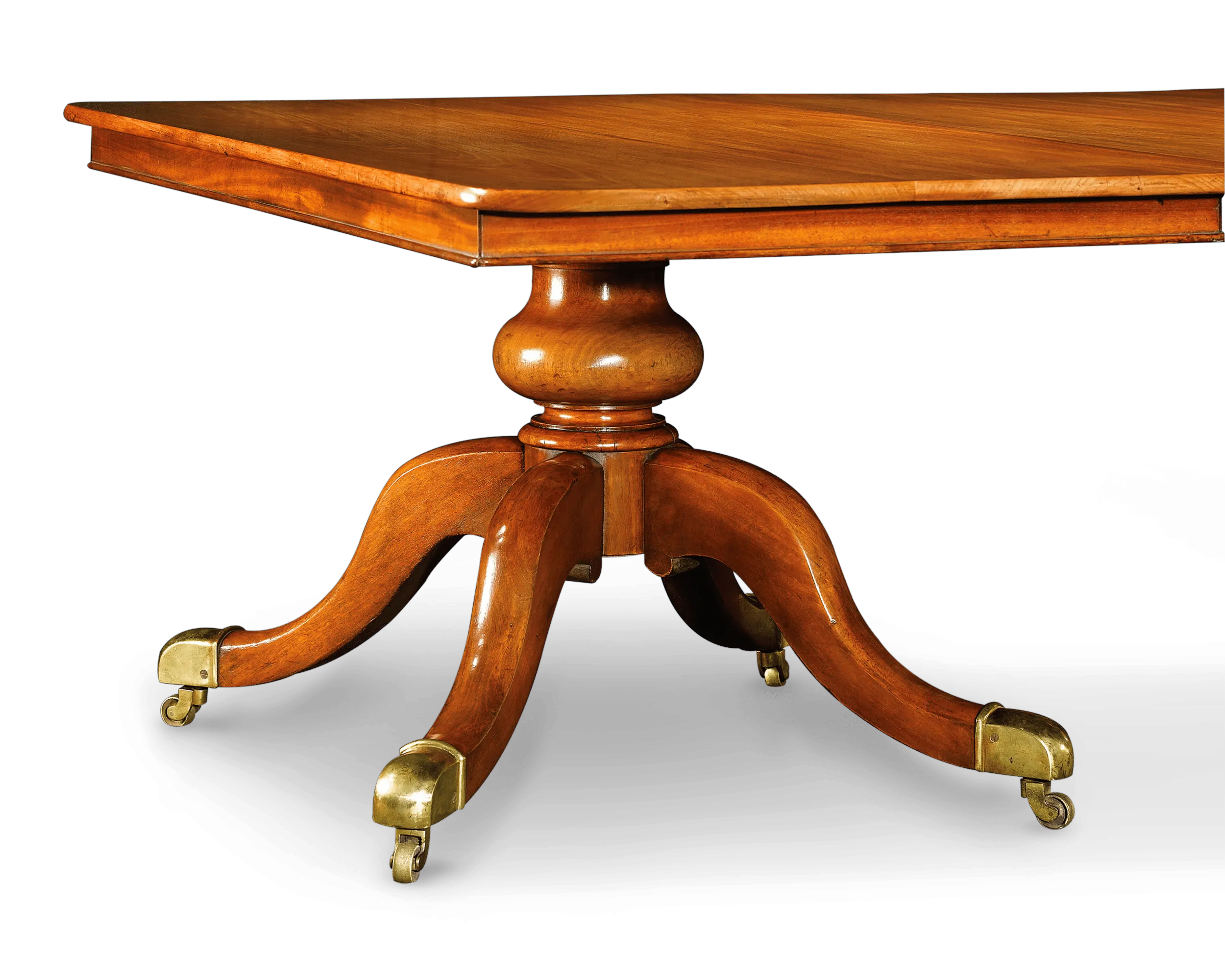 English Regency Mahogany Pedestal Dining Table