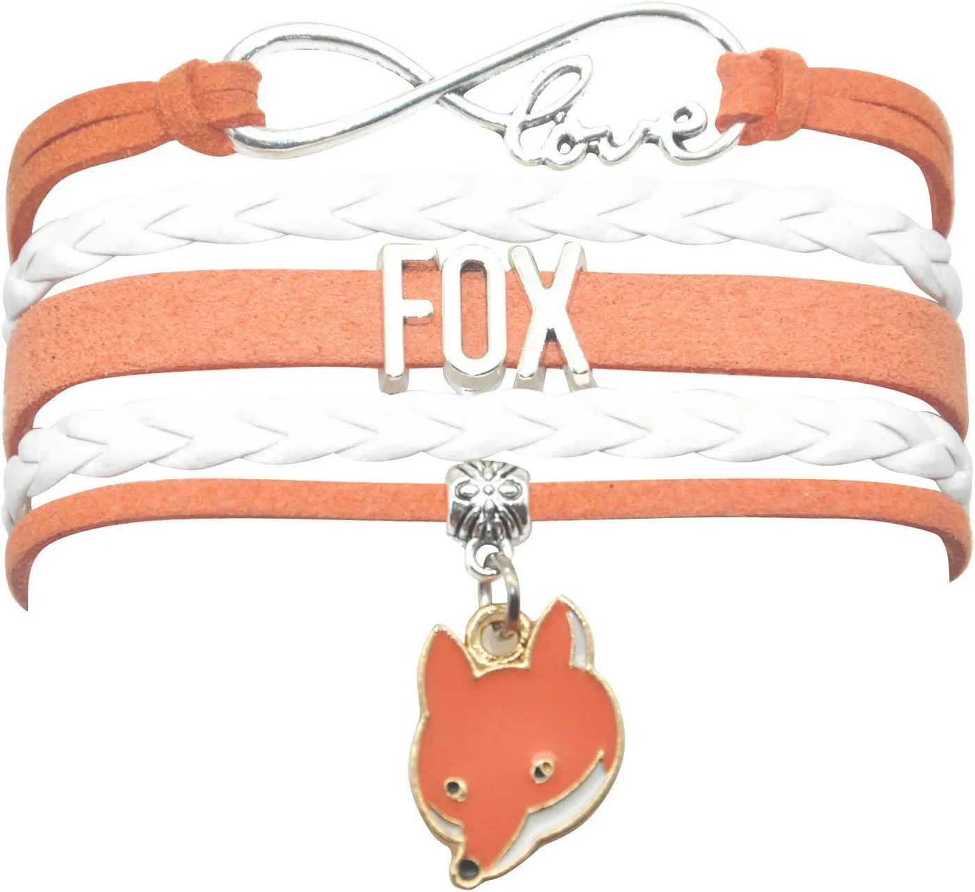 HCChanshi Fox Bracelet - Infinity Love Charm Bracelet Gifts For Women, Men, Adult Fox Lover, Valentine Wedding Themed Gifts
