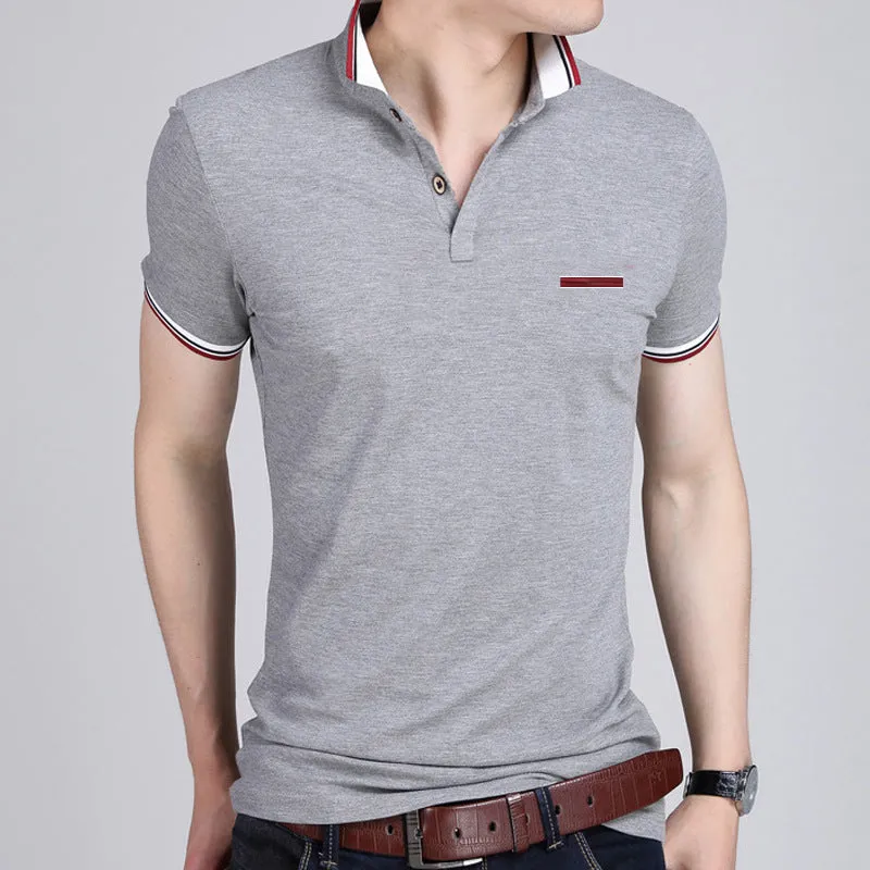 Lapel short sleeve T-shirt for men