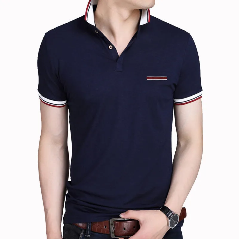 Lapel short sleeve T-shirt for men