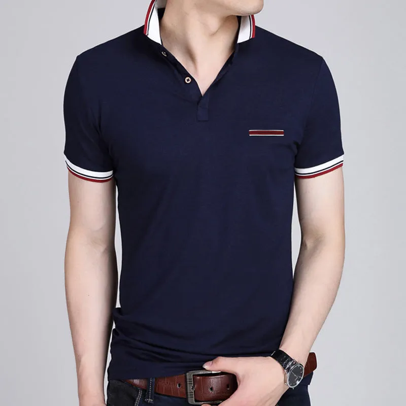 Lapel short sleeve T-shirt for men