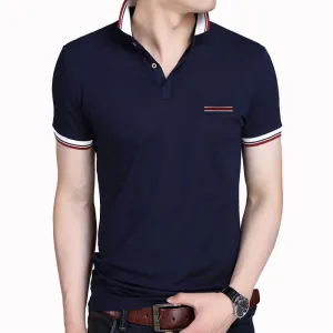 Lapel short sleeve T-shirt for men