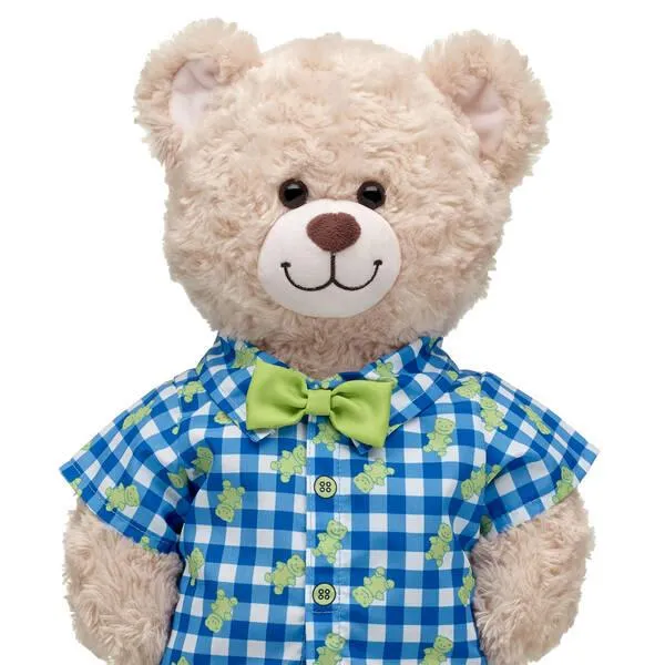 Plaid Frog Shirt with Bow Tie
