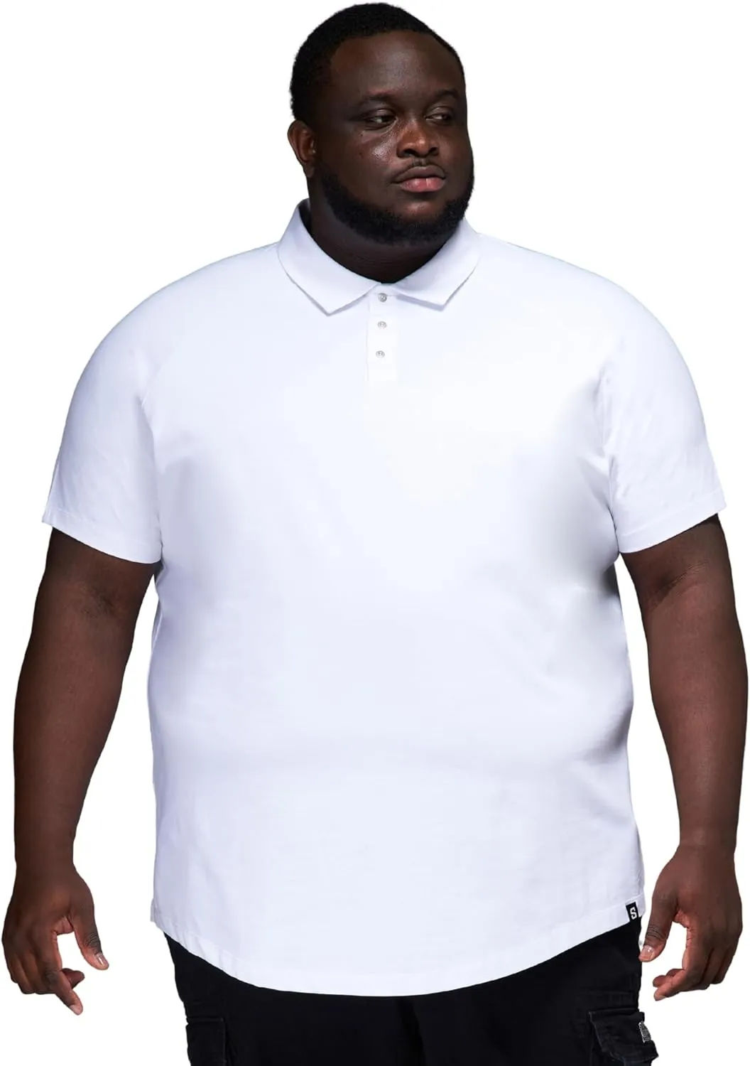 STRONGSIZE Mens Big & Tall Polo Shirt  Premium Stretch Cotton Polo for Men with Metal Snap Buttons